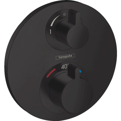 Смеситель для душа Hansgrohe Ecostat S с запорным/переключающим вентилем 15758670, матовый черный те Смеситель для душа Hansgrohe Ecostat S с запорным/переключающим вентилем 15758670, матовый черный те