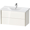 Картинка анонса товара «тумба под раковину duravit xviu xv41170b122 подвесная 101 см белая»