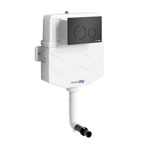 Бачок скрытого монтажа WasserKRAFT Aller 10TLT.031.ME.MB02 с клавишей смыва черный матовый Бачок скрытого монтажа WasserKRAFT Aller 10TLT.031.ME.MB02 с клавишей смыва черный матовый