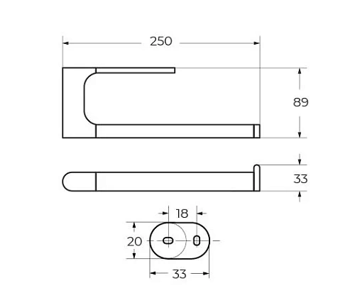 Полотенцедержатель Art&Max Platino AM-E-3980AL Полотенцедержатель Art&Max Platino AM-E-3980AL