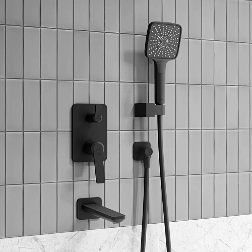 Душевая система IDDIS Parker PARBL03i68 встраиваемая, с изливом, матовый черный Душевая система IDDIS Parker PARBL03i68 встраиваемая, с изливом, матовый черный