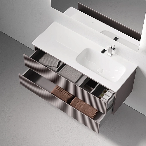 Тумба под раковину SANCOS Snob SNR120RSM R правая 1195х445х500 Doha Soft подвесная Тумба под раковину SANCOS Snob SNR120RSM R правая 1195х445х500 Doha Soft подвесная