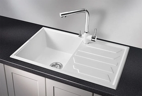 Кухонная мойка Granula 8002, АРКТИК (БЕЛЫЙ), кварц 790х500 Кухонная мойка Granula 8002, АРКТИК (БЕЛЫЙ), кварц 790х500