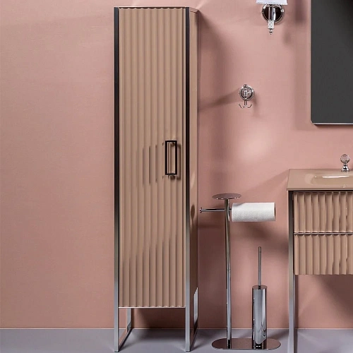 Шкаф-пенал Armadi Art MONACO 868-CPCR-L капучино глянец + хром L Шкаф-пенал Armadi Art MONACO 868-CPCR-L капучино глянец + хром L