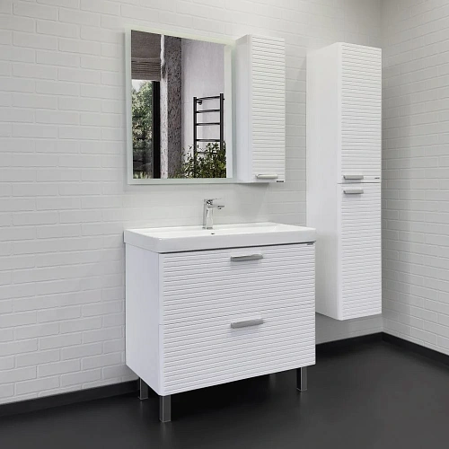 Тумба с раковиной Comforty Танжер-90Н 00-00019535 белая матовая раковина Comforty 4490 Тумба с раковиной Comforty Танжер-90Н 00-00019535 белая матовая раковина Comforty 4490