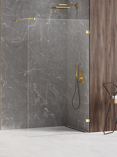 Душевая перегородка NEW TRENDY AVEXA GOLD SHINE 70x200 EXK-1708 золото Душевая перегородка NEW TRENDY AVEXA GOLD SHINE 70x200 EXK-1708 золото