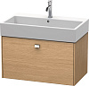 Картинка анонса товара «тумба под раковину duravit brioso br405501052 подвесная 78 см европейский дуб»