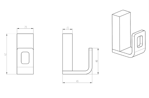 Крючок Boheme Q 10946-SGM черный Крючок Boheme Q 10946-SGM черный