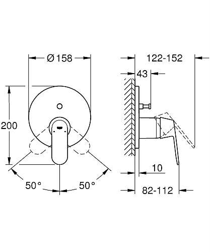 Смеситель для ванны GROHE Eurosmart Cosmopolitan, хром (24045000) Смеситель для ванны GROHE Eurosmart Cosmopolitan, хром (24045000)