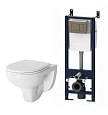 Комплект: инсталляция с подвесным унитазом, с сиденьем микролифт и клавишей AM.PM Sense IS374A1738 Комплект: инсталляция с подвесным унитазом, с сиденьем микролифт и клавишей AM.PM Sense IS374A1738