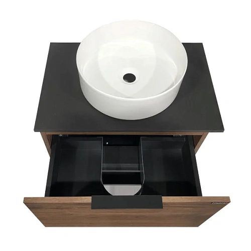 Тумба раковина Comforty Штутгарт-60 00-00001698 дуб темно-коричневый с черной столешницей c раковиной Comforty 9111 Тумба раковина Comforty Штутгарт-60 00-00001698 дуб темно-коричневый с черной столешницей c раковиной Comforty 9111