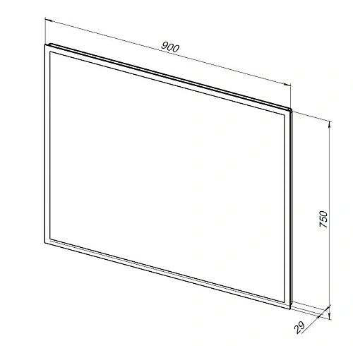 Зеркало Aquanet Оптима 90 белый матовый 00288966 Зеркало Aquanet Оптима 90 белый матовый 00288966