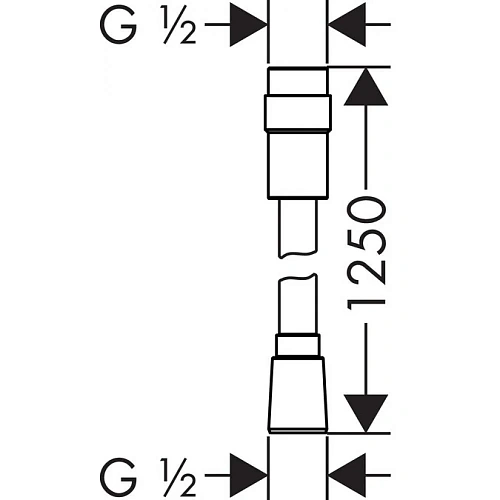 Душевой шланг hansgrohe Isiflex 125 см с регулировкой напора воды, хром 28249000 Душевой шланг hansgrohe Isiflex 125 см с регулировкой напора воды, хром 28249000