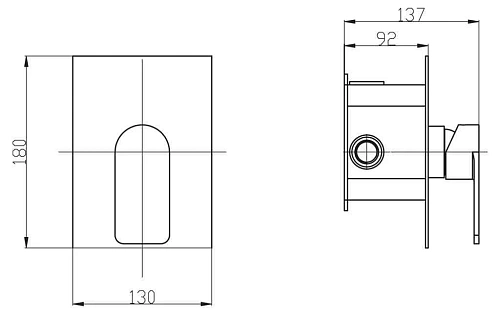 Смеситель для душа BelBagno NOVA NOV-DASM-IN встраиваемый сатин Смеситель для душа BelBagno NOVA NOV-DASM-IN встраиваемый сатин