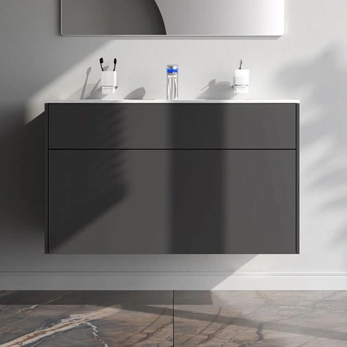 Тумба под раковину AM.PM Inspire V2.0 M50AFHX1003GM подвесная, 100 см, push-to-open, графит мато Тумба под раковину AM.PM Inspire V2.0 M50AFHX1003GM подвесная, 100 см, push-to-open, графит мато