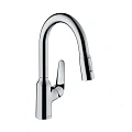 Смеситель для кухни Hansgrohe 180, с вытяжным душем, 2jet 71801000, хром Смеситель для кухни Hansgrohe 180, с вытяжным душем, 2jet 71801000, хром