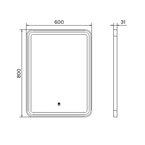 Зеркало Comforty Ситара-60 00-00017862 LED-подсветка, бесконтактный сенсор, антизапотевание Зеркало Comforty Ситара-60 00-00017862 LED-подсветка, бесконтактный сенсор, антизапотевание