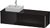 Картинка анонса товара «тумба под раковину duravit xsquare xs4904l4040 160 см черный глянцевый»