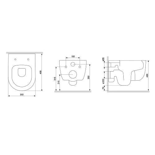 Унитаз подвесной Damixa Sirius DX86C1700SC безободковый с сиденьем микролифт Унитаз подвесной Damixa Sirius DX86C1700SC безободковый с сиденьем микролифт