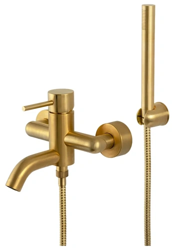 Смеситель для ванны Remer X Style X02BG, золото брашированное Смеситель для ванны Remer X Style X02BG, золото брашированное