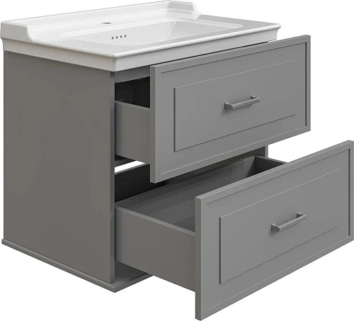 Тумба с раковиной STWORKI Хадстен 80 серая 540898 Тумба с раковиной STWORKI Хадстен 80 серая 540898