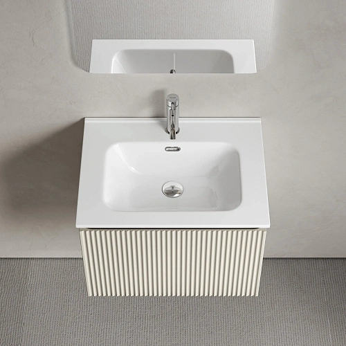 Тумба под раковину SANCOS Snob SNR1.060CE R 1.0 590х445х406 Beige Soft подвесная Тумба под раковину SANCOS Snob SNR1.060CE R 1.0 590х445х406 Beige Soft подвесная