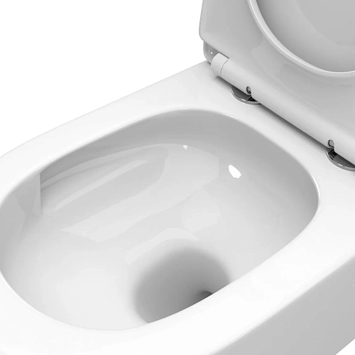 Унитаз подвесной BelBagno TRE-TOR BB5180CH-TOR/SC безободковый c сиденьем Унитаз подвесной BelBagno TRE-TOR BB5180CH-TOR/SC безободковый c сиденьем