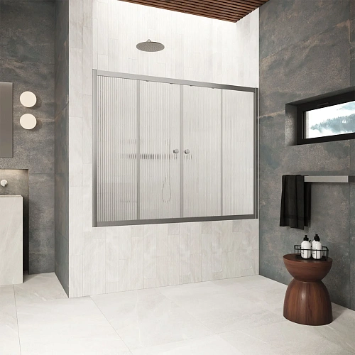 Шторка на ванну Vegas-glass Z2V Protec 165 11 Moru 1650 мм, профиль оружейная сталь, стекло Moru Шторка на ванну Vegas-glass Z2V Protec 165 11 Moru 1650 мм, профиль оружейная сталь, стекло Moru