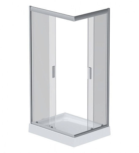 Душевой уголок AM.PM Gem W90G-404-100280-MT 100х80 стекло прозрачное, профиль серебро матовое Душевой уголок AM.PM Gem W90G-404-100280-MT 100х80 стекло прозрачное, профиль серебро матовое