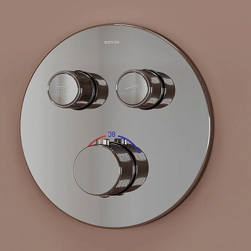 Душевая система Sancos Link SC3005CH встраиваемый, с термостатом, хром Душевая система Sancos Link SC3005CH встраиваемый, с термостатом, хром