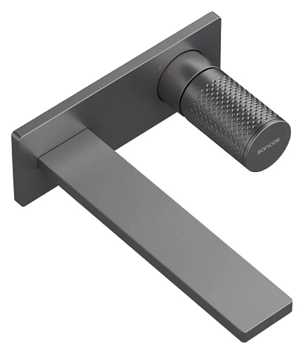 Смеситель для раковины Sancos Nexus SC9013GG с внутренней частью, вороненая сталь Смеситель для раковины Sancos Nexus SC9013GG с внутренней частью, вороненая сталь