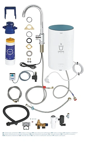 Смеситель для кухни GROHE Red Mono New с функцией кипячения воды (Водонагреватель M-size в комплекте 30085001 Смеситель для кухни GROHE Red Mono New с функцией кипячения воды (Водонагреватель M-size в комплекте 30085001