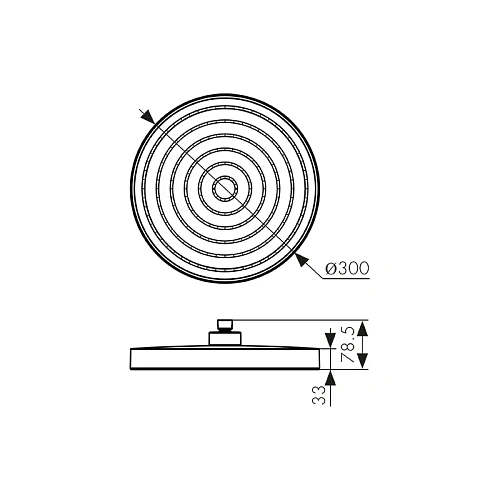Верхний душ Kaiser диаметр 300 мм черный матовый SH-303 Верхний душ Kaiser диаметр 300 мм черный матовый SH-303