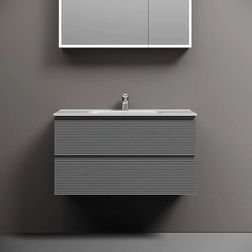 Тумба под раковину Sancos Folk FL90ES 890х445х500 Ergraut soft, подвесная Тумба под раковину Sancos Folk FL90ES 890х445х500 Ergraut soft, подвесная