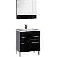 Комплект мебели Aquanet Верона NEW 75 черный (напольный 1 ящик 2 дверцы) 00231038 Комплект мебели Aquanet Верона NEW 75 черный (напольный 1 ящик 2 дверцы) 00231038
