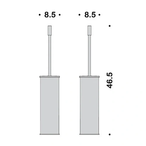 Ершик для унитаза Colombo Plus W4961.GM напольный, PVD графит матовый Ершик для унитаза Colombo Plus W4961.GM напольный, PVD графит матовый