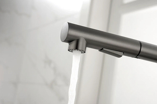 Смеситель для кухни Paulmark NEO вороненая сталь Ne214419-GM Смеситель для кухни Paulmark NEO вороненая сталь Ne214419-GM