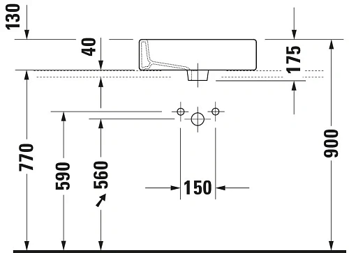 Раковина Duravit Vero 0452500000 50 см Раковина Duravit Vero 0452500000 50 см