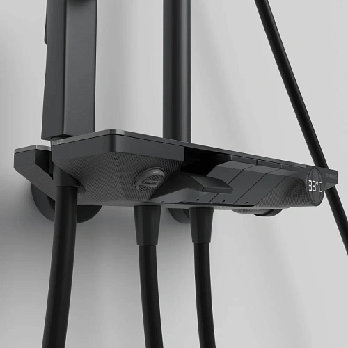 Душевая система BERGES PULSAR на 4 потребителя, с термостатом, черный матовый 075012 Душевая система BERGES PULSAR на 4 потребителя, с термостатом, черный матовый 075012