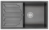 Кухонная мойка Granula 8601, ЧЁРНЫЙ, кварц 860х500