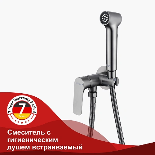 Гигиенический душ Raglo R03.52.09 встраиваемый, графит Гигиенический душ Raglo R03.52.09 встраиваемый, графит