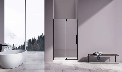 Душевая дверь Vincea Slim-N VDP-4SN100CLB черный матовый, стекло прозрачное Душевая дверь Vincea Slim-N VDP-4SN100CLB черный матовый, стекло прозрачное