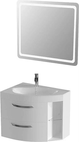 Тумба под раковину De Aqua Трио Люкс 80 New L белая Grass 00201706 Тумба под раковину De Aqua Трио Люкс 80 New L белая Grass 00201706