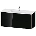 Тумба под раковину Duravit XVIU XV41280B140 подвесная 121 см черный глянцевый Тумба под раковину Duravit XVIU XV41280B140 подвесная 121 см черный глянцевый
