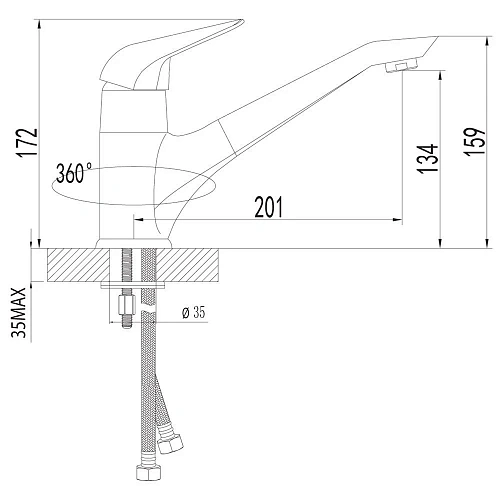 Смеситель для кухни Lemark Poseidon LM4204C Смеситель для кухни Lemark Poseidon LM4204C
