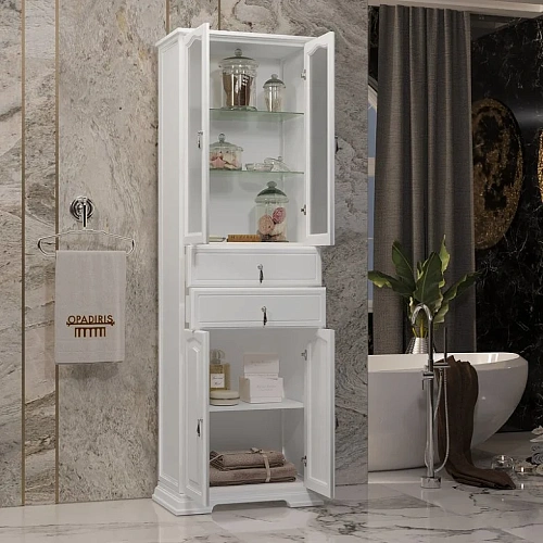 Шкаф-пенал Opadiris Риспекто 60, белый матовый, вар. 2 00-00005843 Шкаф-пенал Opadiris Риспекто 60, белый матовый, вар. 2 00-00005843