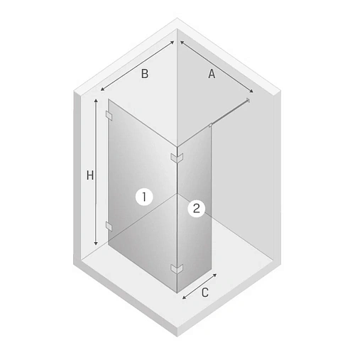 Душевая перегородка NEW TRENDY EVENTA стенка 1 150x200 EXK-1899 (хром) Душевая перегородка NEW TRENDY EVENTA стенка 1 150x200 EXK-1899 (хром)