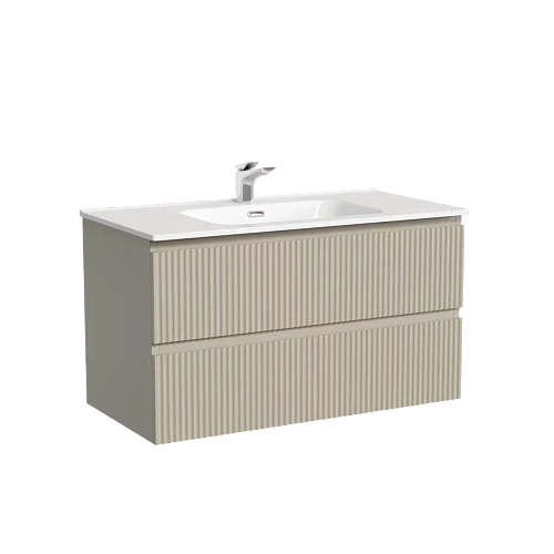 Тумба под раковину Sancos Snob R SNR90CE 890х445х500 Beige Soft, подвесная Тумба под раковину Sancos Snob R SNR90CE 890х445х500 Beige Soft, подвесная