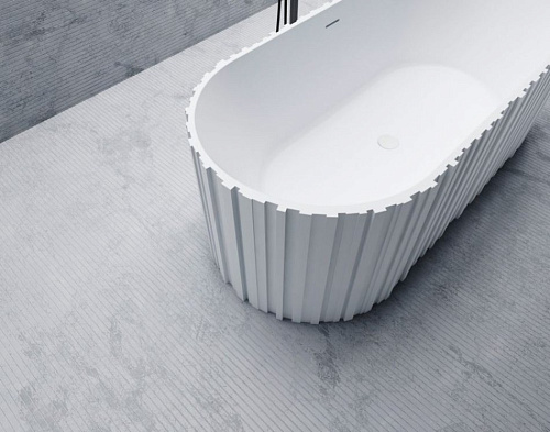 Ванна отдельностоящая ABBER AS9653 170x75 универсальная, белая матовая, искусственный камень Ванна отдельностоящая ABBER AS9653 170x75 универсальная, белая матовая, искусственный камень