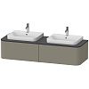 Картинка анонса товара «тумба под раковину duravit happy d.2 plus hp4946b9292 подвесная 160 см серый камень»